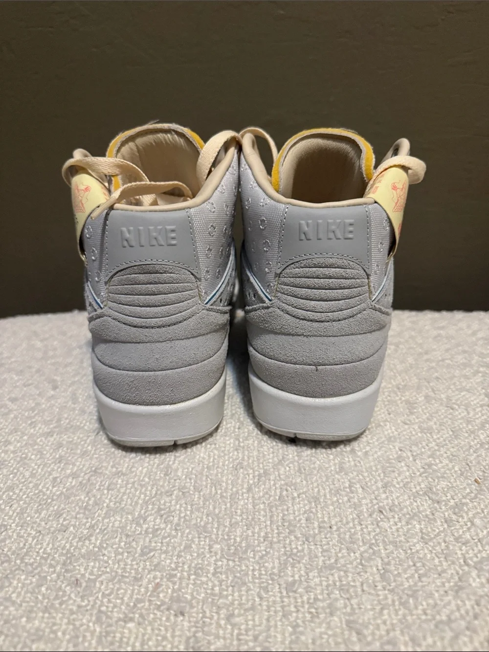 Air Jordan 2 x Union LA Gray Blue High Top Sneakers | Excellent Condition - Picture 5 of 8